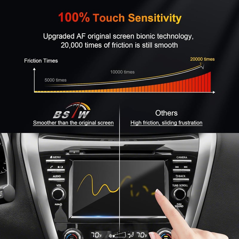 BSTW for 2024 Nissan Murano Screen Protector for 2024 Murano 8-in for 2024 Nissan Murano Accessories 9H Anti-Scratch Tempered Glass Protective Film - Image 4